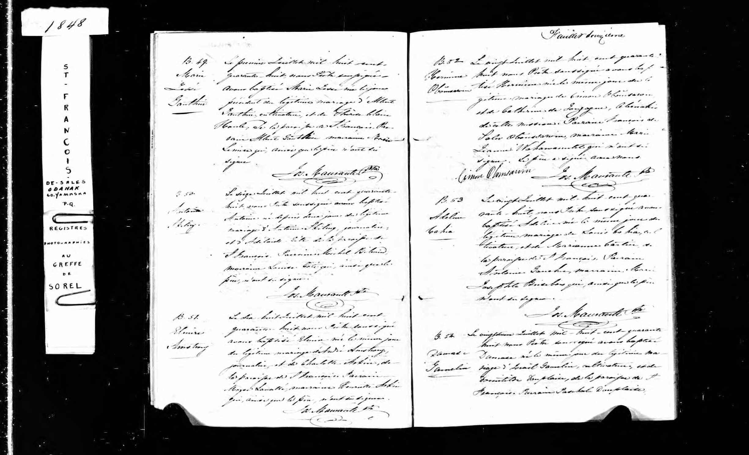 Image of 1849 Baptism