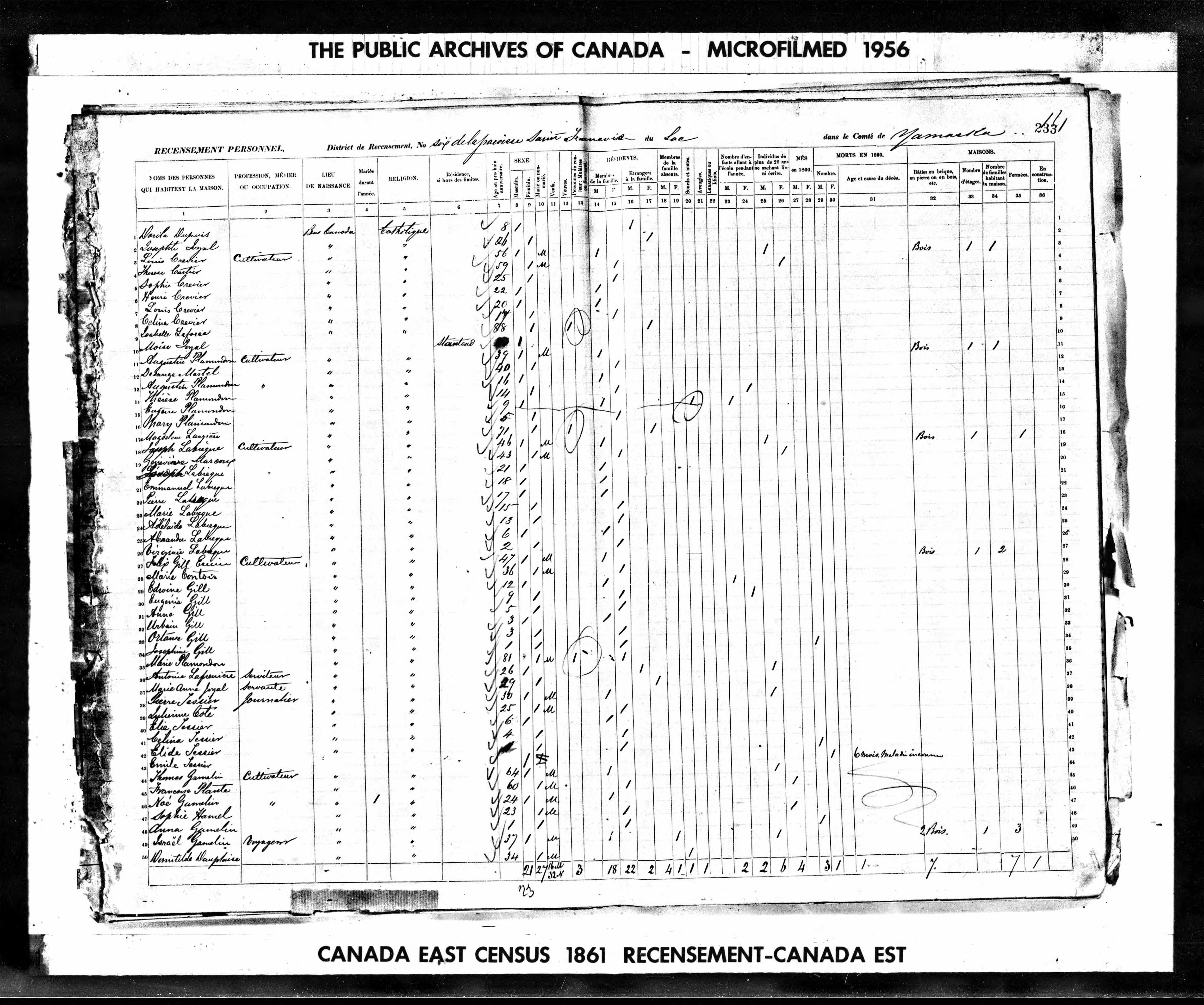 Image of 1861 Census